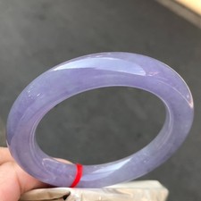 Natural Purple&lavender Burmese Jade jadeite lucky amulet Bracelets Bangle 60mm picture