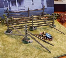ACW Civil war Britains rare 17615 Split Rail Fence set  54mm fits Conte picture