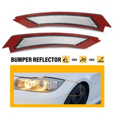 2Pcs Clear Front Bumper Side Marker Reflectors For 2009-2011 BMW 3-SERIES E90 US picture
