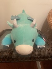 Squishmallows Hugmallows Miles Dragon 22” Plush Valentine Heart Rare HTF Large picture