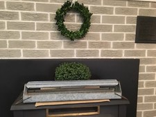 Vintage Galvanized Metal Country Farmhouse Chicken Poultry Feeder Trough Tray picture