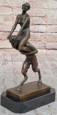 Handmade Franz Bergman Signed Bronze Female  Satyr Erotic Art Figurine picture