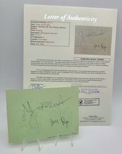 Yokozuna Mr Fuji Ultimate Warrior KwangSigned WWF Album Page JSA LOA WWE picture