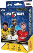 2023-24 Topps UCC Superstars 4pk Hanger Box 32 Card  2 Mystic Parallel)Yamal RC? picture