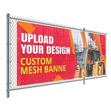 ANLEY Custom Mesh Banner Personalized Fence Banner Vinyl Sign Advertising Event picture