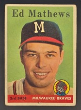 1958 Topps - Eddie Mathews #440 VG picture