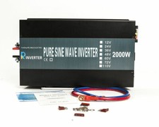 Pure Sine Wave Power Inverter 2000W 12/24V DC to 120/220/240V AC Solar Home picture