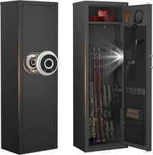 Clickoods 10-12 Gun Safe with Fingerprint Lock & LED Light for Rifles & Pistols picture