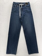 Express Flare High Rise Jeans Womens M Blue Med Wash Ultra Hyper Stretch Denim picture