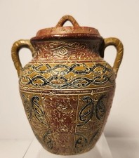 Vintage Handcrafted Terracotta Miniature Amphora Jar | Hand Painted by India Art picture