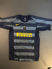 Nike Inter Milan Adriano 10 Navy/Gray/Yellow Soccer Jersey Shirt L picture