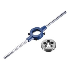 Round Die Stock Handle Wrench Set for Tapping 1/2-28 UNEF Die 38mm Holder picture