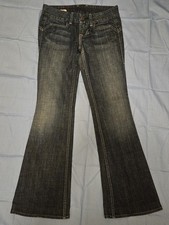 Vtg William Rast Belle Flare Jeans Size 24x31 Low Rise Dark Wash Y2K picture