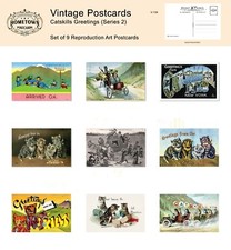 Catskills Greetings, NY  (Series 2) Lot of 9 Rare  Antique Repro Postcards picture