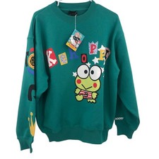 NWT Sanrio x Dumbgood Keroppi Puff Print Sweatshirt Size Small SEE MEASUREMENTS picture