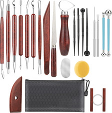 23PCS Clay Sculpting Tools Set Pottery Ceramic Polymer Modeling Kit Supplies picture