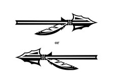 Florida State Spear Vinyl Decal Seminoles FSU Left or Right Facing Arrow picture
