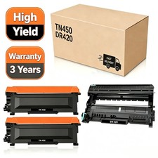 2PK TN450 Toner + 1PK DR420 Drum For Brother HL-2280DW 2270DW HL-2240 MFC-7360N picture