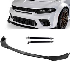 Universal Front Bumper Lip Splitter Spoiler +Strut Rods picture