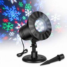 Christmas Snowflake Projector Light Multicolor with Ground Stake & Base picture