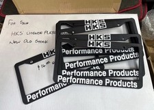 HKS License Plate Frames: NEW OLD STOCK - Production Date 1989-1992 RARE picture