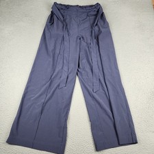Lululemon Pants Womens 10 Blue High Rise Wide Leg Travel Career Pant picture