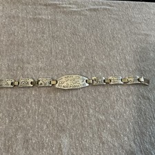 WWII 1944 Do Not Forget Me Aluminum Bracelet Italy Africa Sicily Anzio Naples picture