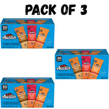 Austin Variety Pack Sandwich Crackers, Single Serve Snack Crackers, 30 Ct - NEW picture