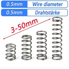 Spring Steel Compression Spring Pressure Coil Spring 0.5mm Wire OD 3-10mm DIY picture