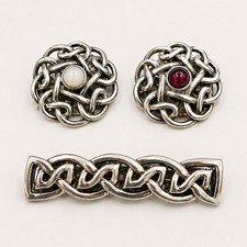 Boma 925 Sterling Silver Celtic Knot Brooch Pin, Signed, Women's Fine Jewelry picture