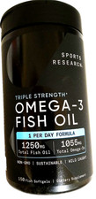 Sports Research Triple Strength Omega-3 Fish Oil, 150 Fish Softgels picture