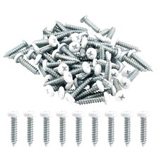120Pcs White Pan Head Screws #8 X 3/4