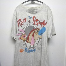Vintage The Ren & Stimpy Show Nickelodeon Nicktoons MTV Networks T-Shirt picture