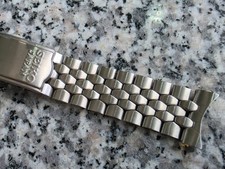 Rare Nos Vintage Seiko Fish Scales Bracelet 19 .4 mm Curve end piece Coffin Link picture