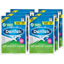 DenTek Triple Clean Floss Picks 150ct Pack of 6 Removes Plaque No Shred picture