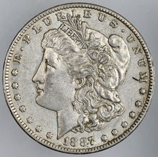 1887-O  $1 MORGAN SILVER DOLLAR  XF+ DETAILS 