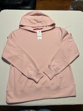 Ideology Pink Pullover Fleece Hoodie Logo Pocket Women's S Solid Athleisure picture