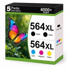 564XL-5PK Ink Printer Cartridge Color/Black PhotoSmart 5514 7520 7525 5520  6520 picture
