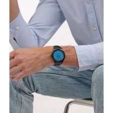 Swatch BLACKCLOAK MECHANISM YIB408 Automatic Black Dial Watch Men.s picture
