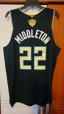 Khris Middleton 2021 NBA Finals Milwaukee Bucks Authentic Jersey Size 48+2 picture