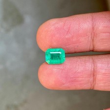 Natural Colombian Green Emerald 7 Ct GIE Certified Emerald Cut Loose Gemstone picture