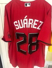 NIKE SUAREZ #28 CINCINNATI REDS MLB MEN'S RED BASEBALL JERSEY picture
