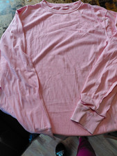 American Eagle Pink Logo Crewneck Pullover Long Sleeve Knit T-Shirt L/XL picture