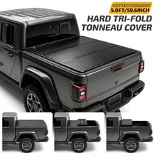 5.0FT Hard Tri-Fold Truck Bed Cover Fits 2020-2026 Jeep Gladiator Quick Assembly picture