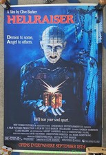 HELLRAISER MOVIE POSTER Rare HORROR ABSOLUTELY ORIGINAL 1987 BUS SHELTER 44X70 picture