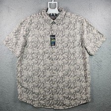 NEW Roundtree & Yorke Performance Shirt Men XLT Vented Leaf Light Brown Outdoor picture
