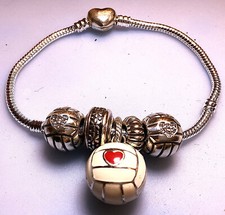 Brighton “I Love Soccer”  5 Charms on a 7.5” Bracelet Sale $50 Retail $110 picture