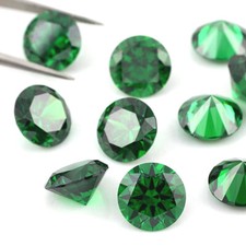 0.8~15mm 300pcs Round Green Loose CZ Stone High Quality Cubic Zirconia Gemstone picture
