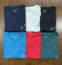NWT Nautica Men's Short Sleeve Tee Solid Crew Neck T-Shirt XS S M L XL XXL 3XL picture