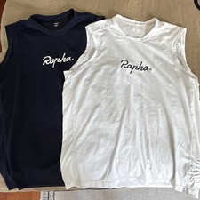(2-Pack) Rapha Men's Indoor Training T-Shirts (1 Blue, 1 White) picture